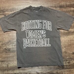 Charcoal Graphic Tee with Bold Text